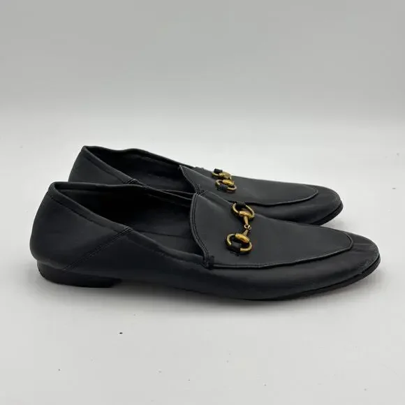 GUCCI Jordaan Horse Bit Slip On Penny Loafers Women's 37 US 7